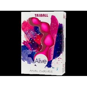 Анальні кульки Alive Triball Pink, силікон макс. діаметр 2 см. Photo 2