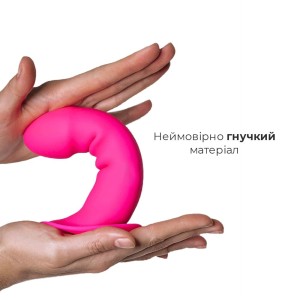 Дилдо з присоскою Adrien Lastic Hitsens 2 Pink, відмінно для страпона, макс діаметр 4 см, довжина 16. Photo 3