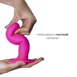 Дилдо з присоскою Adrien Lastic Hitsens 4 Pink, відмінно для страпона, діаметр 3,7см, довжина 17,8см. Photo 3