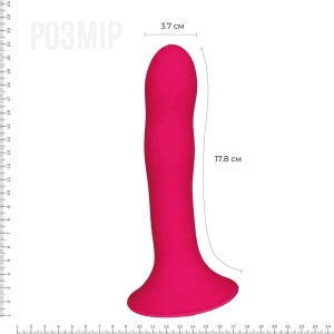 Дилдо з присоскою Adrien Lastic Hitsens 4 Pink, відмінно для страпона, діаметр 3,7см, довжина 17,8см. Photo 2