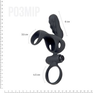 Насадка на член з вібрацією Adrien Lastic Spartacus R, з кільцем для мошонки. Photo 2