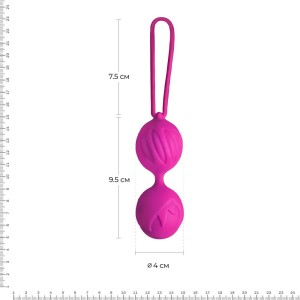 Вагінальні кульки Adrien Lastic Geisha Lastic Balls BIG Magenta (L), діаметр 4 см, вага 90 г. Photo 2