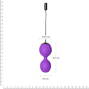 Вагінальні кульки з вібрацією Adrien Lastic Kegel Vibe Purple, діаметр 3,7 см. Photo 2
