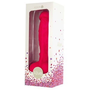 Фалоімітатор Alive Adam Pink L, двошаровий, силікон + Silexpan, діаметр 4 см. Photo 2