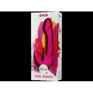 Вібратор вагінально-кліторальний Alive Bifun, фалоімітатор зі стимулятором клітора. Photo 3