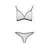 Комплект білизни ORIHIME SET white S/M - Passion: стрепи: ліф і трусики