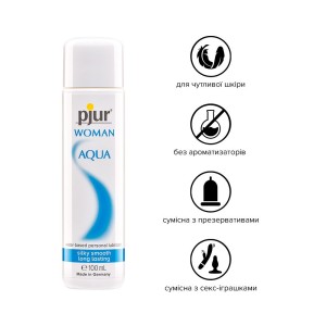 Лубрикант на водній основі pjur Woman Aqua 100 мл для інтенсивного ковзання, зволоження та догляд. Photo 2