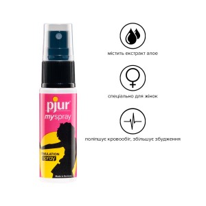 Збудливий спрей для жінок pjur My Spray 20 мл з екстрактом алое, ефект поколювання. Photo 2