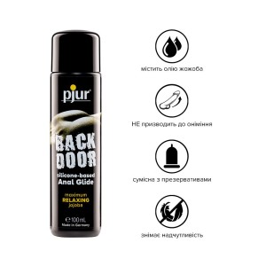 Анальна змазка pjur backdoor anal Relaxing jojoba silicone 100 мл на силіконовій основі з жожоба. Photo 2