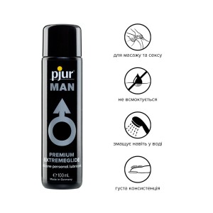 Густа силіконова змазка pjur MAN Premium Extremeglide 100 мл із тривалим ефектом, економна. Photo 2