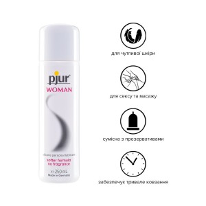 Змазка на силіконовій основі pjur Woman 250 мл, без ароматизаторів та консервантів спеціально для не. Photo 2