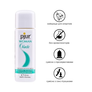 Змазка на водній основі pjur Woman Nude 30 мл без консервантів, парабенів, гліцерину. Photo 2