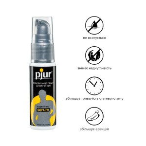 Пролонгувальний гель pjur Superhero Serum 20 мл, створює невидиму плівку, що знижує чутливість. Photo 2