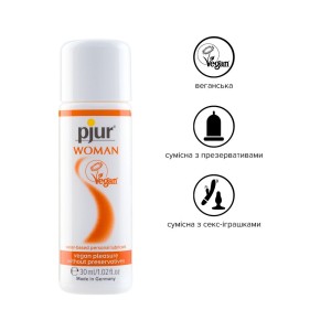 Лубрикант на водній основі pjur Woman Vegan 30 мл, чистий веганський склад, без консервантів. Photo 2