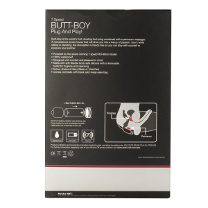 Вібропробка Rocks Off Butt-Boy Black зі стимуляцією промежини. Photo 3