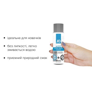 Змазка на водній основі System JO H2O ORIGINAL (60 мл) оліїста і гладенька, рослинний гліцерин. Photo 2