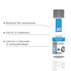 Змазка на водній основі System JO H2O ORIGINAL (120 мл) оліїста і гладенька, рослинний гліцерин. Photo 3