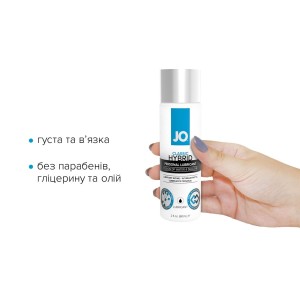 Густа змазка водно-силіконова System JO Classic Hybrid (60 мл) без парабенів, гліцерину та олій. Photo 2