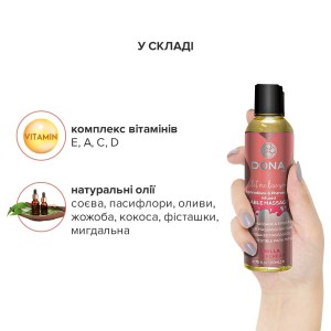 Масажна олія DONA Kissable Massage Oil Vanilla Buttercream (110 мл) можна для оральних пестощів. Photo 3