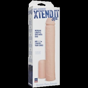 Насадка на член Doc Johnson Xtend It Kit White, подовження (до +7,6 см) і потовщення (до +1,2 см). Photo 2