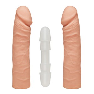 Фалоімітатор подвійний Doc Johnson The D - Double D - 16 Inch - ULTRASKYN, діаметр 4,4 см, Vack-U-Lo