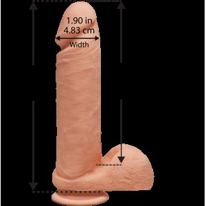 Фалоімітатор Doc Johnson The D - Perfect D - 8 Inch With Balls - ULTRASKYN, діаметр 5,1 см. Photo 2