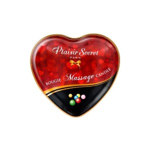 Масажна свічка-серце Plaisirs Secrets Bubble Gum (35 мл). Photo 2