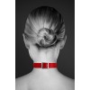 Чокер з кільцем для повідця Bijoux Pour Toi - FETISH Red, екошкіра