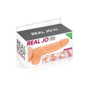 Фалоімітатор із рухомою крайньою плоттю Real Body — Real JO, діаметр 4 см, TPE. Photo 3