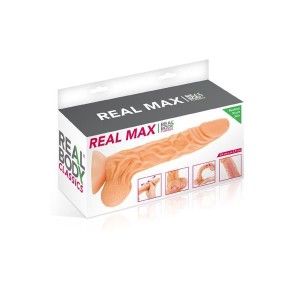 Фалоімітатор із рухомою крайньою плоттю Real Body — Real Max, діаметр 4,3 см, TPE. Photo 3