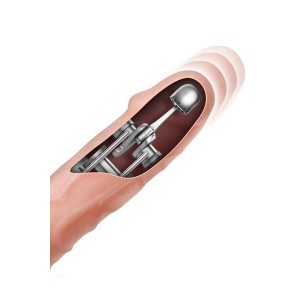 Фалоімітатор-пульсатор із вібрацією Real Body — Magic Ram, діаметр 4 см, рух вперед-назад. Photo 2