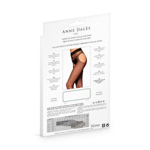 Колготки-панчохи з поясом Anne De Ales MORGANE T4 Black, дрібна сіточка, з доступом. Photo 3