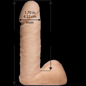 Фалоімітатор Doc Johnson Platinum TRUSKYN - The Tru Ride 6 Inch, діаметр 4,3 см, двошаровий силікон. Photo 2