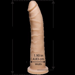 Фалоімітатор Doc Johnson Platinum TRUSKYN - The Tru Ride Slim 9 Inch, діаметр 4,6 см, двошаровий. Photo 2