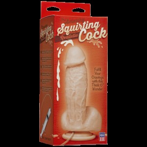 Фалоімітатор, що кінчає Doc Johnson The Amazing Squirting Realistic Cock, ПВХ, діаметр 5,1см. Photo 3