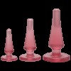 Набір анальних пробок Doc Johnson Crystal Jellies - Pink, макс. діаметр 2см - 3 см - 4 см