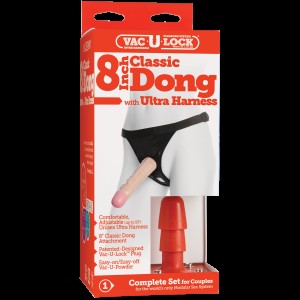 Трусики зі страпоном Doc Johnson Vac-U-Lock 8 Inch Classic Dong Ultra Harness, ПВХ, діаметр 3,8см. Photo 2