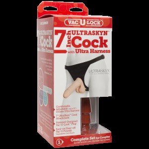 Трусики зі страпоном Doc Johnson Vac-U-Lock 7 Inch ULTRASKYN Ultra Harness, діаметр 4,3 см. Photo 2