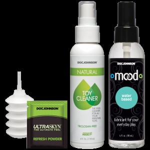 Набір для страпона Doc Johnson Vac-U-Lock Dual Density Experienced Set, діаметр 2×7см, 7,7см. Photo 3