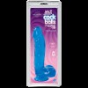 Фалоімітатор Doc Johnson Jelly Jewels Cock & Balls Blue, діаметр 3,6 см, антибактеріальний ПВХ