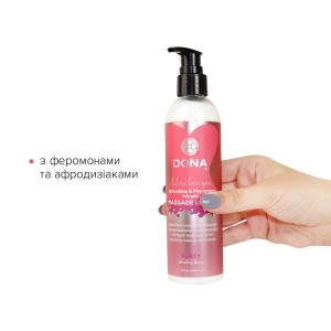 Масажний лосьйон DONA Flirty — Blushing Berry (235 мл) зволожувальний з афродизіаками та феромонами. Photo 2