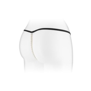 Трусики-стрінги з перлинною ниткою Fashion Secret VENUSINA Black. Photo 2