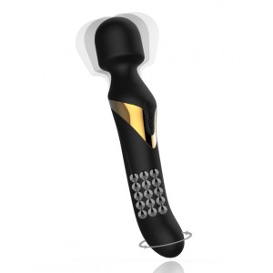 Вібромасажер 2в1 Dorcel Dual Orgasms Gold класичний масажер і вібратор з перлинним масажем. Photo 2