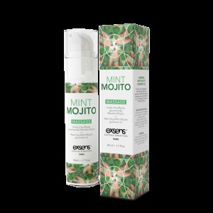 Масажна олія EXSENS Mojito 50мл розігрівальна, без цукру, без парабенів, їстівна