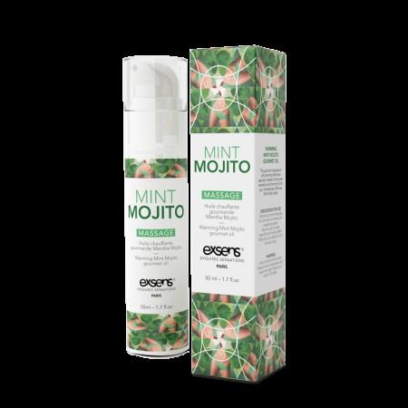 Масажна олія EXSENS Mojito 50мл розігрівальна, без цукру, без парабенів, їстівна