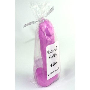 Крафтовое мыло-член с присоской Чистый Кайф Violet size L натуральное. Photo 2