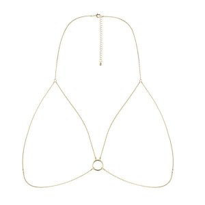 Ланцюжок портупея Bijoux Indiscrets Magnifique Bra Chain - Gold, прикраса на тіло. Photo 2