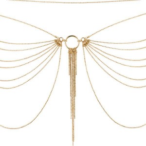 Ланцюжок на трусики або ліф Bijoux Indiscrets MAGNIFIQUE Waist Chain - Gold, прикраса на тіло. Photo 2