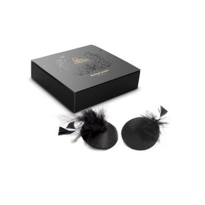 Пестіс - стикини Bijoux Indiscrets Burlesque pasties FEATHER, з пір'ям. Photo 3
