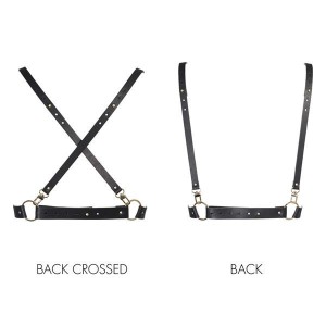 Портупея Bijoux Indiscrets MAZE - X Harness Black, екошкіра. Photo 2